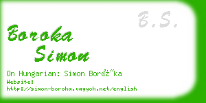 boroka simon business card